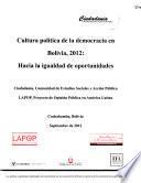 Cultura política de la democracia en Bolivia, 2012