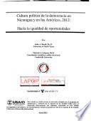 Cultura política de la democracia en Nicaragua, 2012