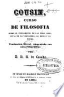 Curso de filosofía sobre el fundamento de las ideas absolutas de la verdadero, lo bello y lo bueno