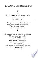 D. Gaspar de Jovellanos A sus compatriotas