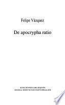 De apocrypha ratio