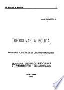 De Bolívar a Bolivia