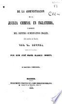 De la administración de la justicia criminal en Inglaterra