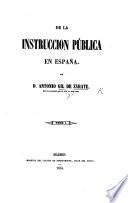 De la instrucción pública en España