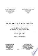 De la traite à l'esclavage