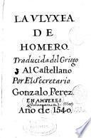 De la Vlyxea de Homero XIII libros