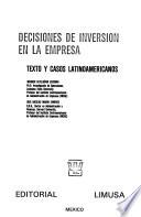 Decisiones de inversión en la empresa
