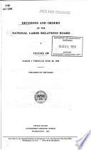 Decisions and Orders of the National Labor Relations Board
