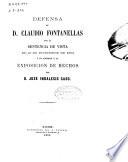 Defensa de D. Cláudio Fontanellas