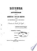 Defensa de la autoridad de los gobiernos y de los obispos contra las pretensiones de la Curia Romana