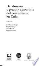 Del donoso y grande escrutinio del cervantismo en Cuba