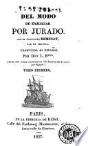 Del modo de enjuiciar por jurado