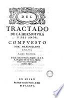 Del tractado de la hermosura y del amor compuesto por Maximiliano Calui. Libro primero (-tercero)