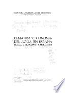 Demanda y economía del agua en España