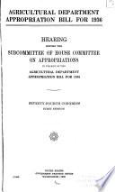 Department of Agriculture Appropriation Bill
