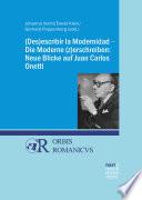 (Des)escribir la Modernidad - Die Moderne (z)erschreiben: Neue Blicke auf Juan Carlos Onetti