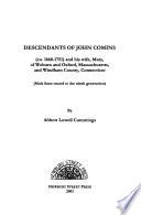 Descendants of John Comins