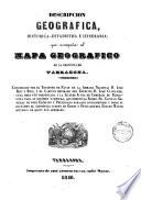 Descripcion geográfica, histórica estadística é itineraria que acompaña al Mapa geográfico de la provincia de Tarragona