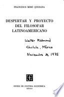 Despertar y proyecto del filosofar latinoamericano