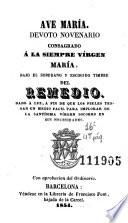 Devoto novenario consagrado a la siempre Virgen Maria, bajo el soberano y escogido timbre del Remedio