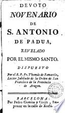 Devoto novenario de S. Antonio de Padua