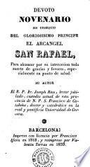 Devoto novenario en obsequio del gloriosisimo principe el arcangel San Rafael