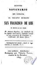 Devoto novenario que consagra al serafin humano San Francisco de Asis