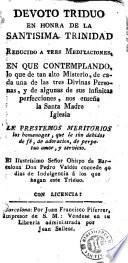 Devoto triduo en honra de la Santisima Trinidad