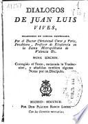 Dialogos de Juan Luis Vives