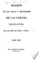 Diario de las actas y discusiones de las Córtes