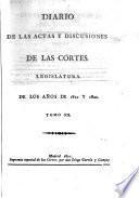 Diario de las actas y discusiones de las Cortes