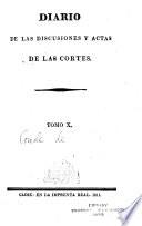Diario de las discusiones y actas de la Cortes