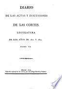 Diario de las discusiones y actas de las Cortes
