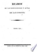 Diario de las discusiones y actas de las Cortes