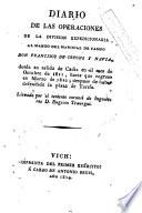 Diario de las operaciones de la división expedicionaria al mando del mariscal de campo don Francisco de Copons y Navia