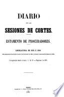 Diario de las sesiones de Cortes, Legislatura de ...