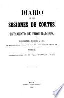 Diario de las sesiones de Cortes, Legislatura de ...