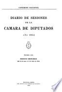 Diario de sesiones de la Cámara de Diputados