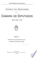 Diario de sesiones de la Cámara de diputados