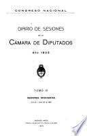 Diario de sesiones de la Cámara de Diputados