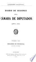 Diario de sesiones de la Cámara de Diputados