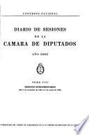 Diario de sesiones de la Cámara de diputados