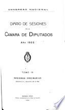 Diario de sesiones de la Cámara de Diputados