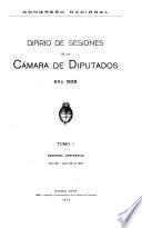 Diario de sesiones de la Cámara de diputados