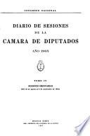 Diario de sesiones de la Cámara de Diputados