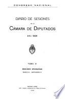 Diario de sesiones de la Cámara de Diputados
