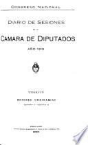 Diario de sesiones de la Cámara de Diputados