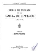 Diario de sesiones de la Cámara de Diputados