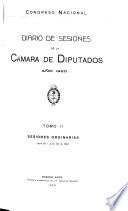 Diario de sesiones de la Cámara de Diputados