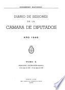 Diario de sesiones de la Cámara de diputados